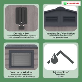 Caseta Metálica Ext. 10,85 m² Efecto Madera NUEVA