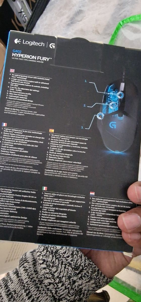 Logitech G402 Hyperion Fury Ratón USB