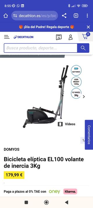 Bicicleta Elíptica estática