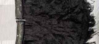 Falda flecos negra Zara 