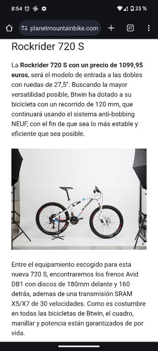 Bicicleta montaña doble suspensión