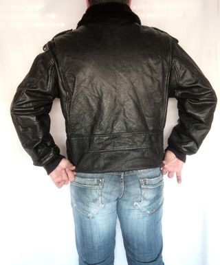 Bomber Aviador cuero auténtico XXL Medidas indicad