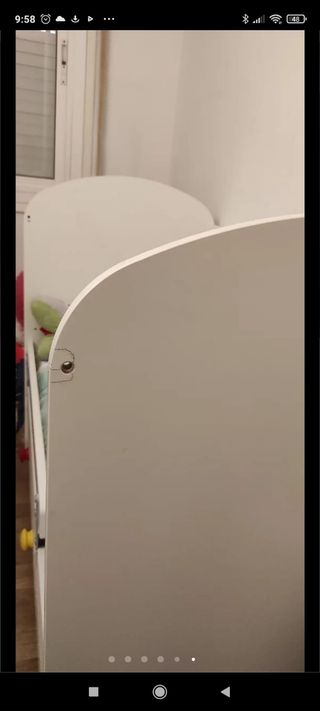Cuna Ikea Gonatt más colchón y baranda