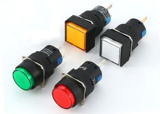 3x Luz piloto LED D=15 mm, 220V, colores a elegir