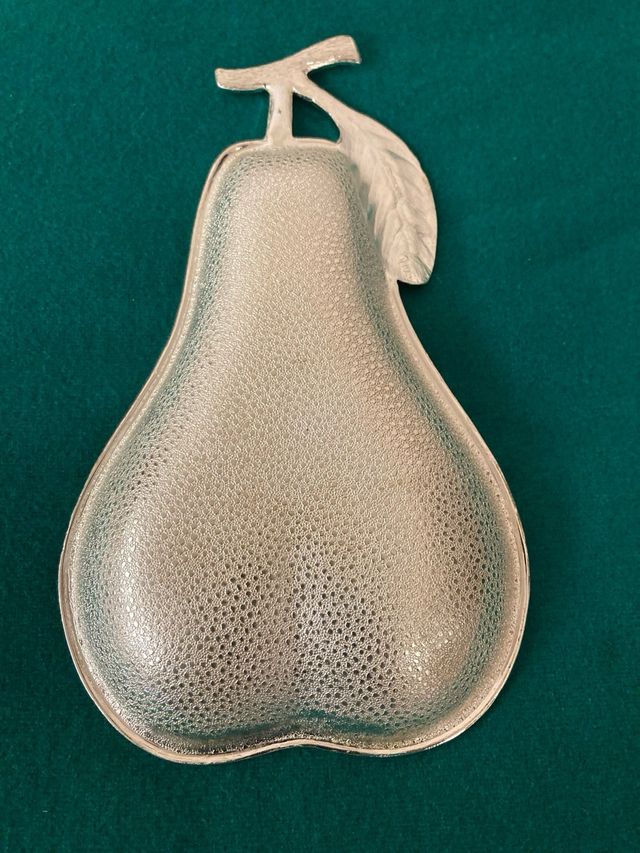 Set in silver plate mela e pera NUOVO