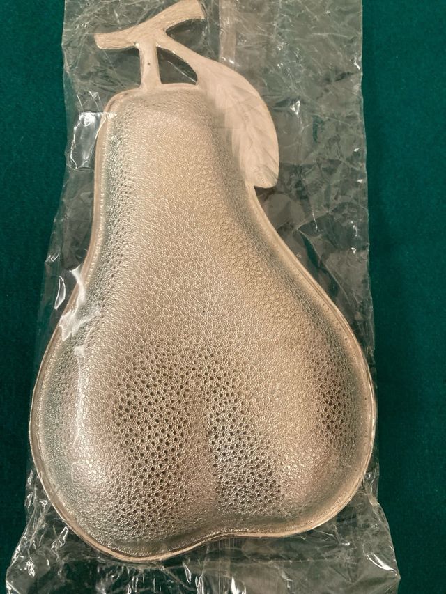 Set in silver plate mela e pera NUOVO