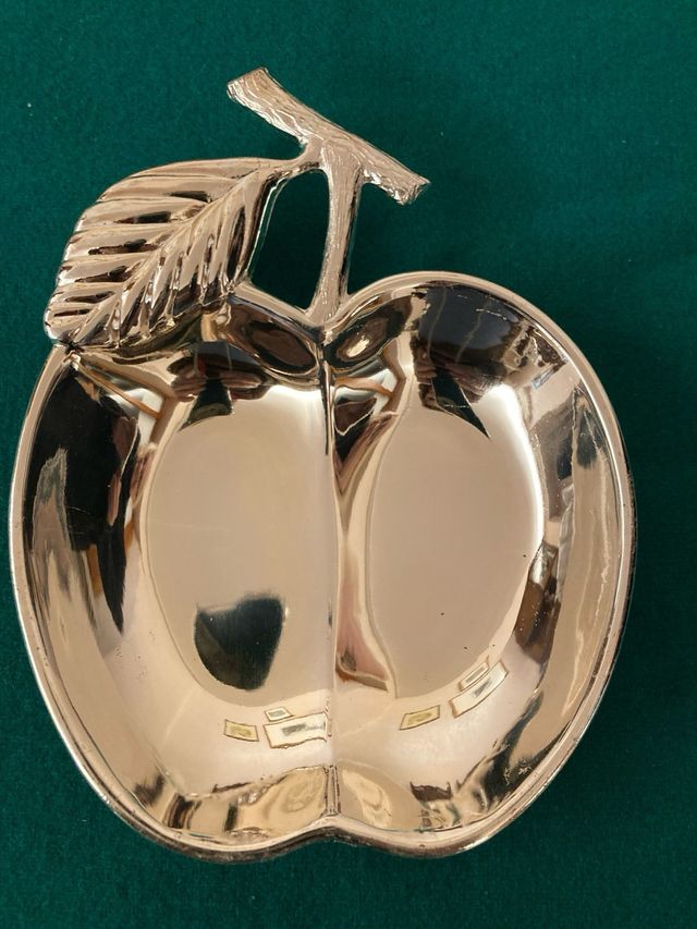 Set in silver plate mela e pera NUOVO