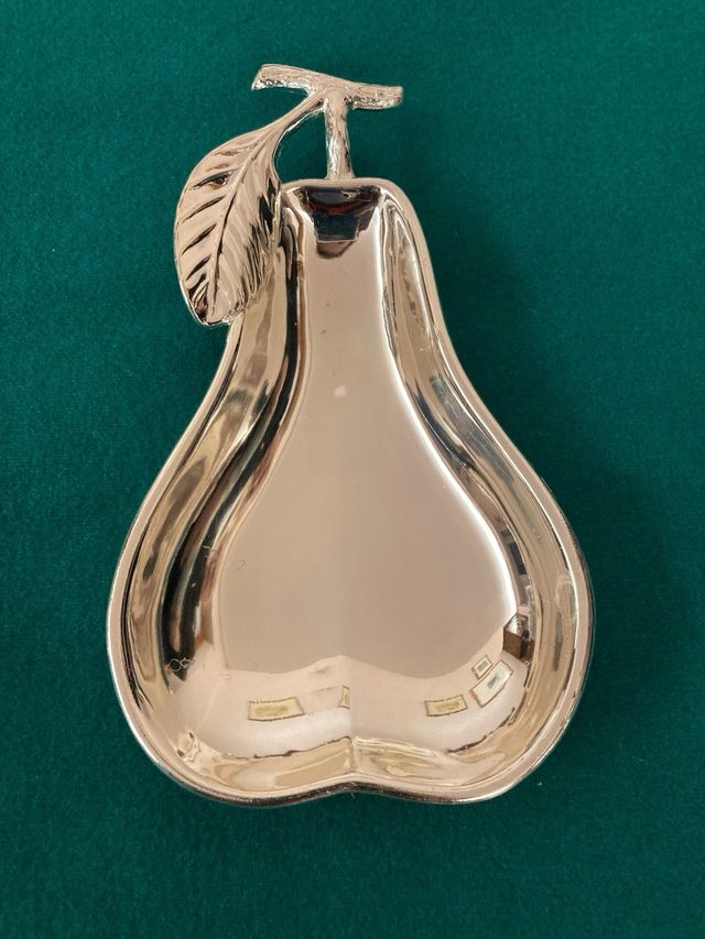 Set in silver plate mela e pera NUOVO