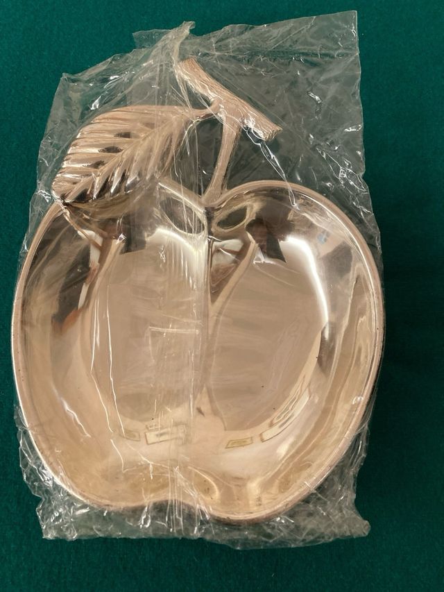 Set in silver plate mela e pera NUOVO