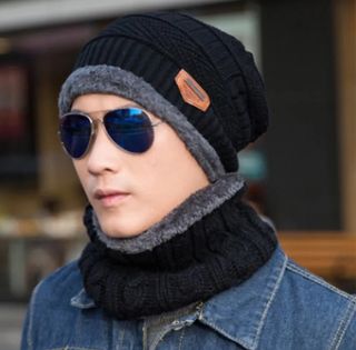 SET DE GORRO Y CALIENTACUELLOS BLACK