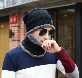 SET DE GORRO Y CALIENTACUELLOS BLACK