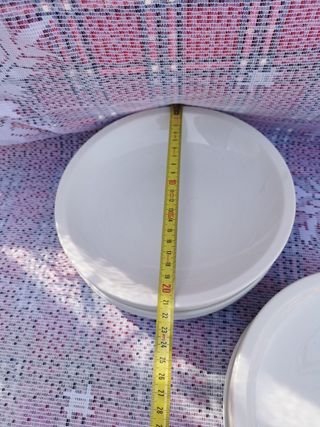 Vajilla blanca de porcelana