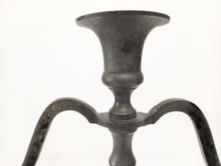 candelabro de tres brazos de forja rústico vintage