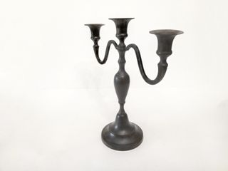 candelabro de tres brazos de forja rústico vintage