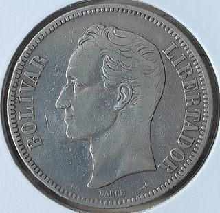 Difícil 5 bolívares de 1905 Venezuela