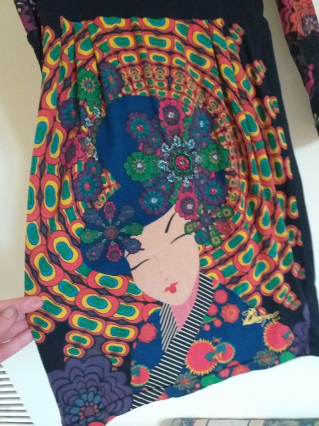 Vestito donna Desigual XS S in pizzo etnico