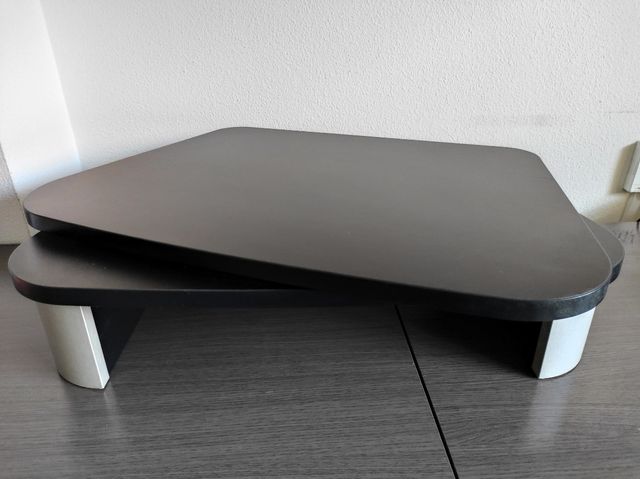 Base giratoria televisión madera 🌑 y gris