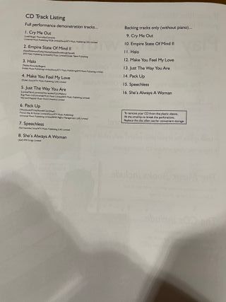 Libro de partituras de piano con CD