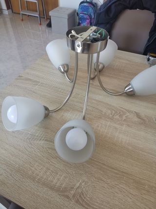 Lampadario in acciaio Ikea