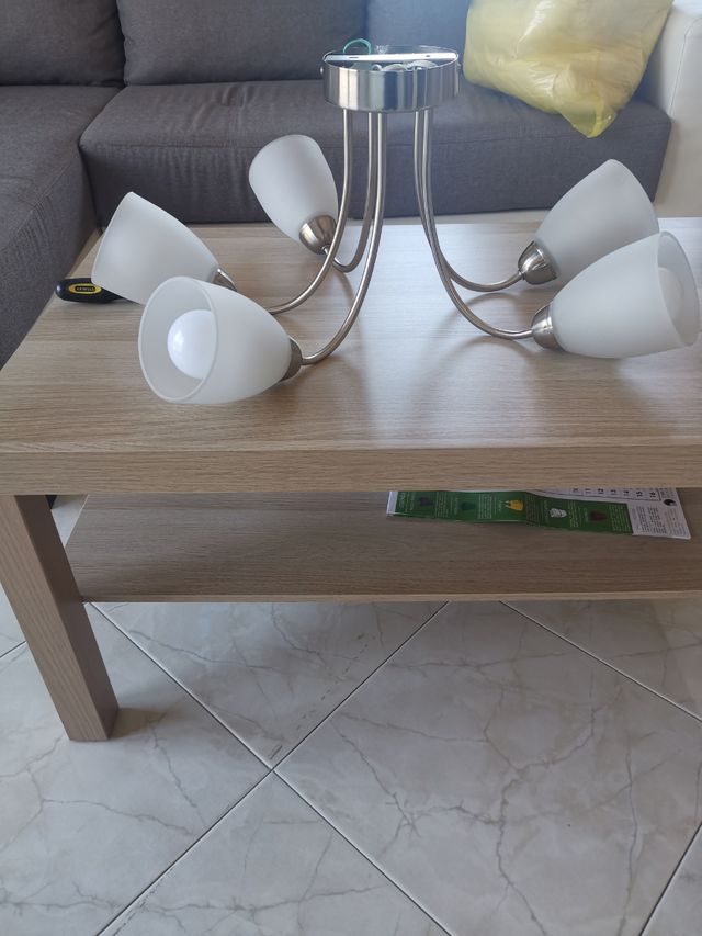 Lampadario in acciaio Ikea