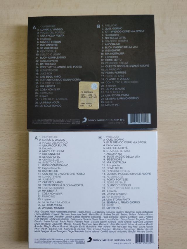 Doppio CD Claudio Baglioni