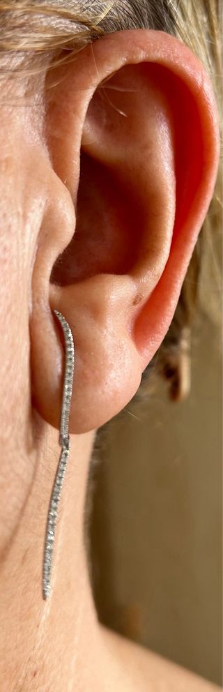 Pendientes de oro blanco y brillantes