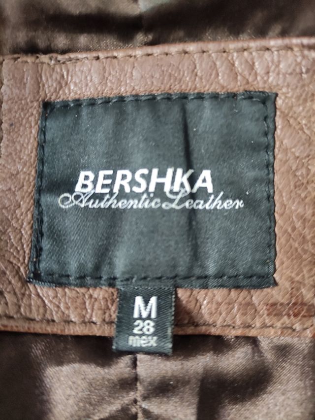 Cazadora piel Bershka