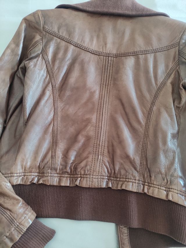 Cazadora piel Bershka