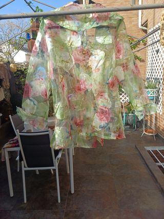 Camisa de vestir transparente 