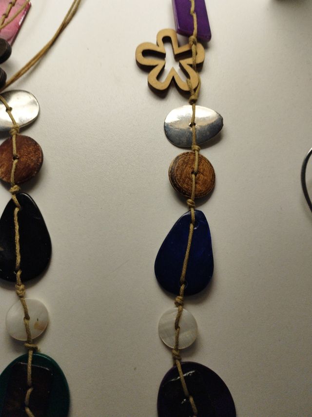 Collar largo multicolor