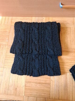 Gorro y cuello negro 