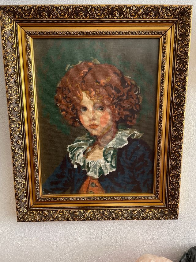 Cuadro de petite point