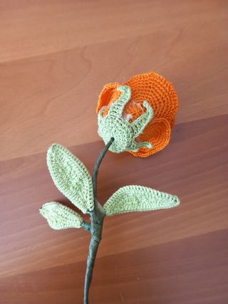 Fiori uncinetto e legno