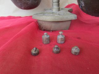 Balanza joyería  5 pesas 2 platos antigua