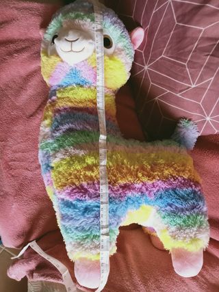 Peluche grandeLAMA multicolore+due simpatici Fiori