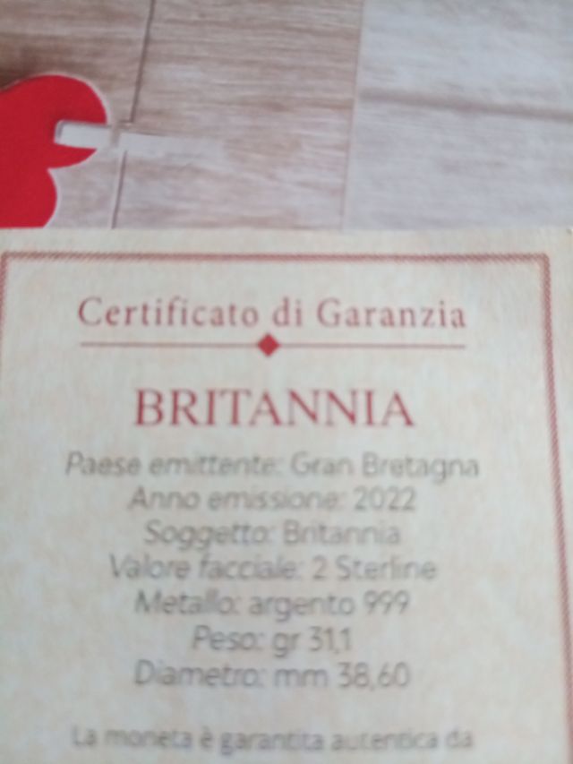 Moneta Regina Elisabetta (Britannia)