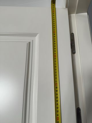 6 Puertas de madera blancas, 135 cada una 