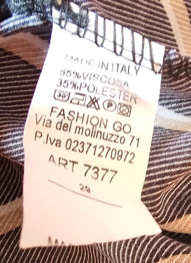 Blusa New Collection Nera a Righe Nuova