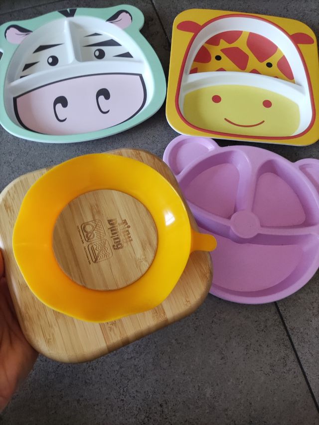 Pack-4 platos vajilla método BWL bebé.