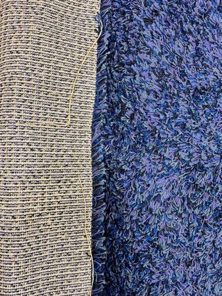 Tappeto blu a pelo lungo, Ikea.