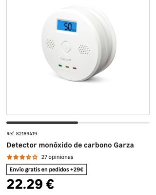 Detector NUEVO monóxido carbono