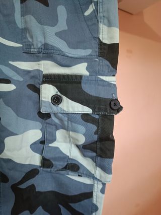 Pantalones cargo militar azul