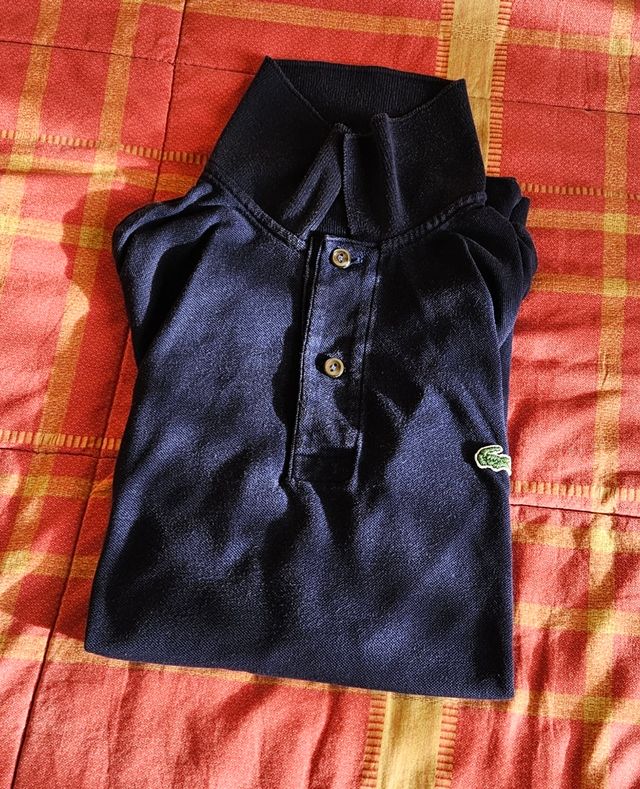 Polo Lacoste taglia 3 blu 100% cotone maglietta