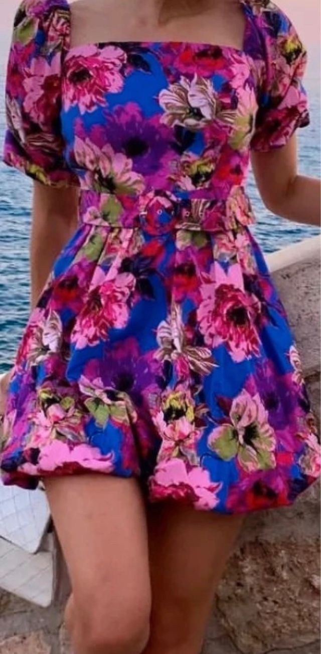 Vestido flores talla S Asos River Island Petite