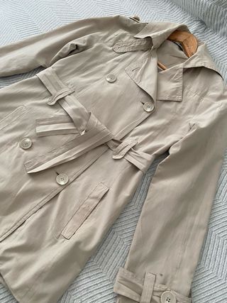Gabardina mujer beige