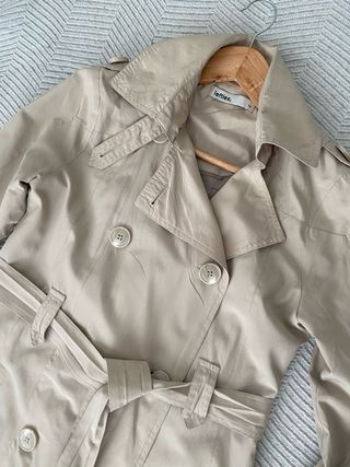 Gabardina mujer beige