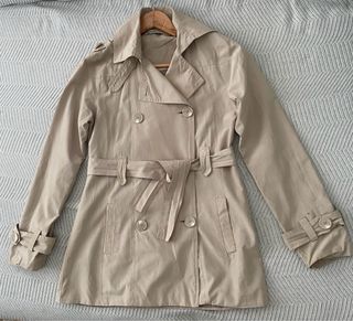 Gabardina mujer beige