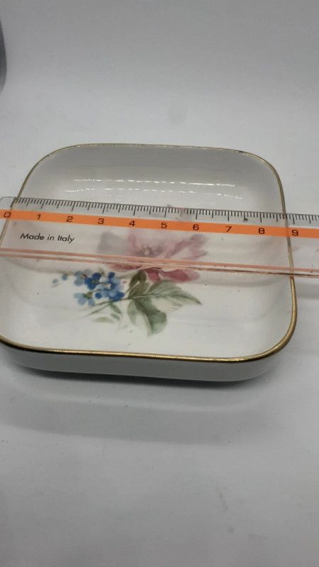 Posacenere porcellana con fiori