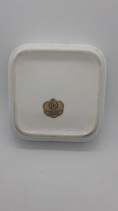 Posacenere porcellana con fiori