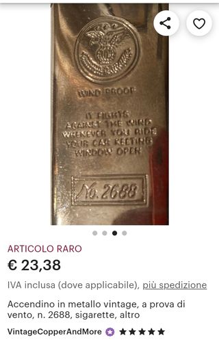 Accendino vintage Military Eagle